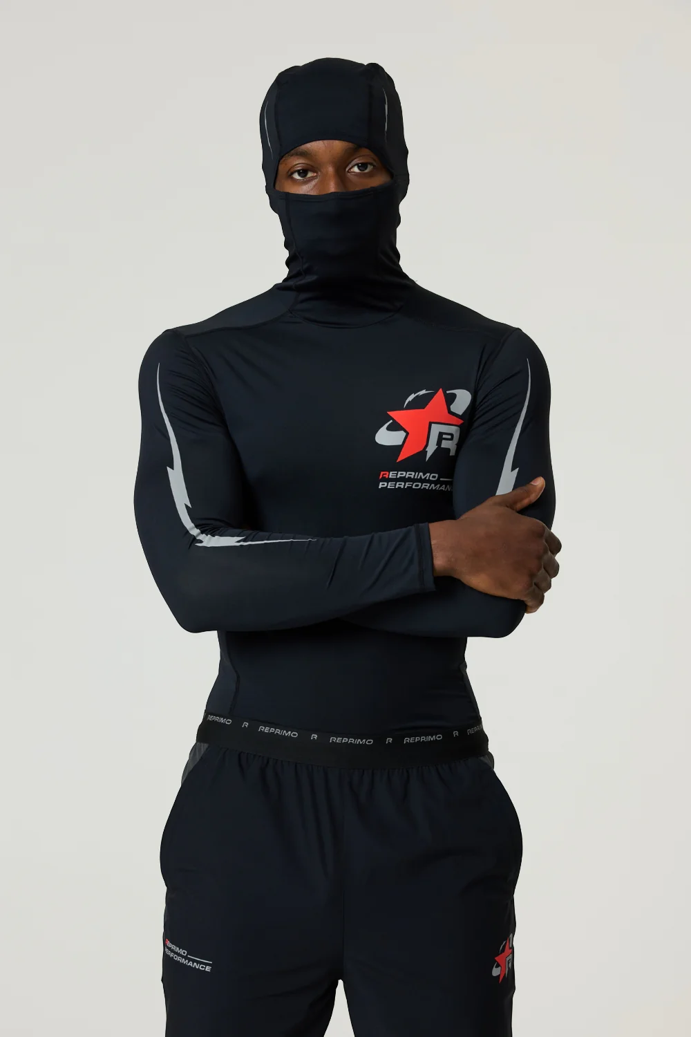 RP Base-Layer Balaclava Hoodie - Black / Red