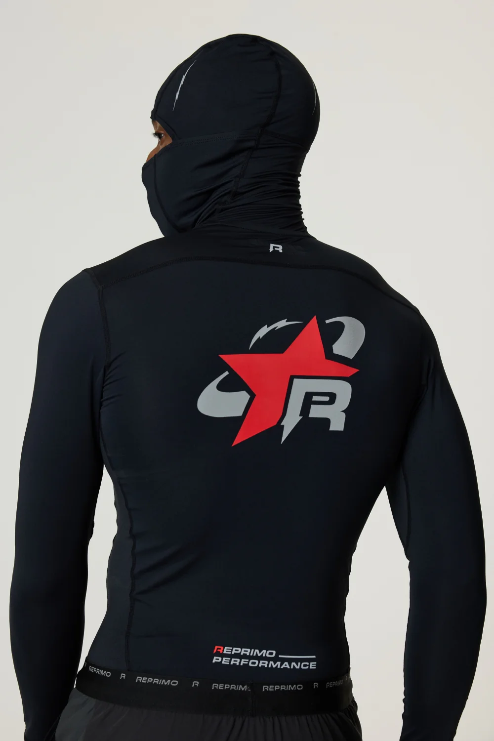 RP Base-Layer Balaclava Hoodie - Black / Red - Image 2