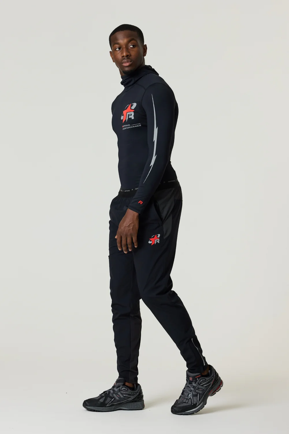RP Base-Layer Balaclava Hoodie - Black / Red - Image 3