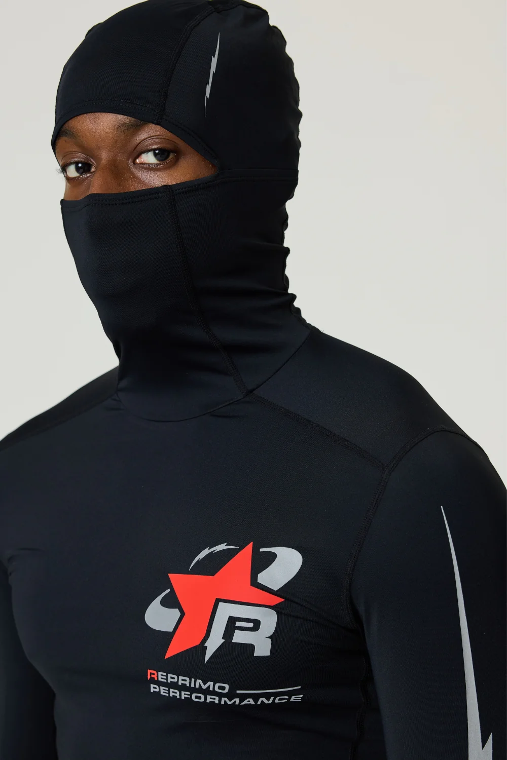 RP Base-Layer Balaclava Hoodie - Black / Red - Image 5