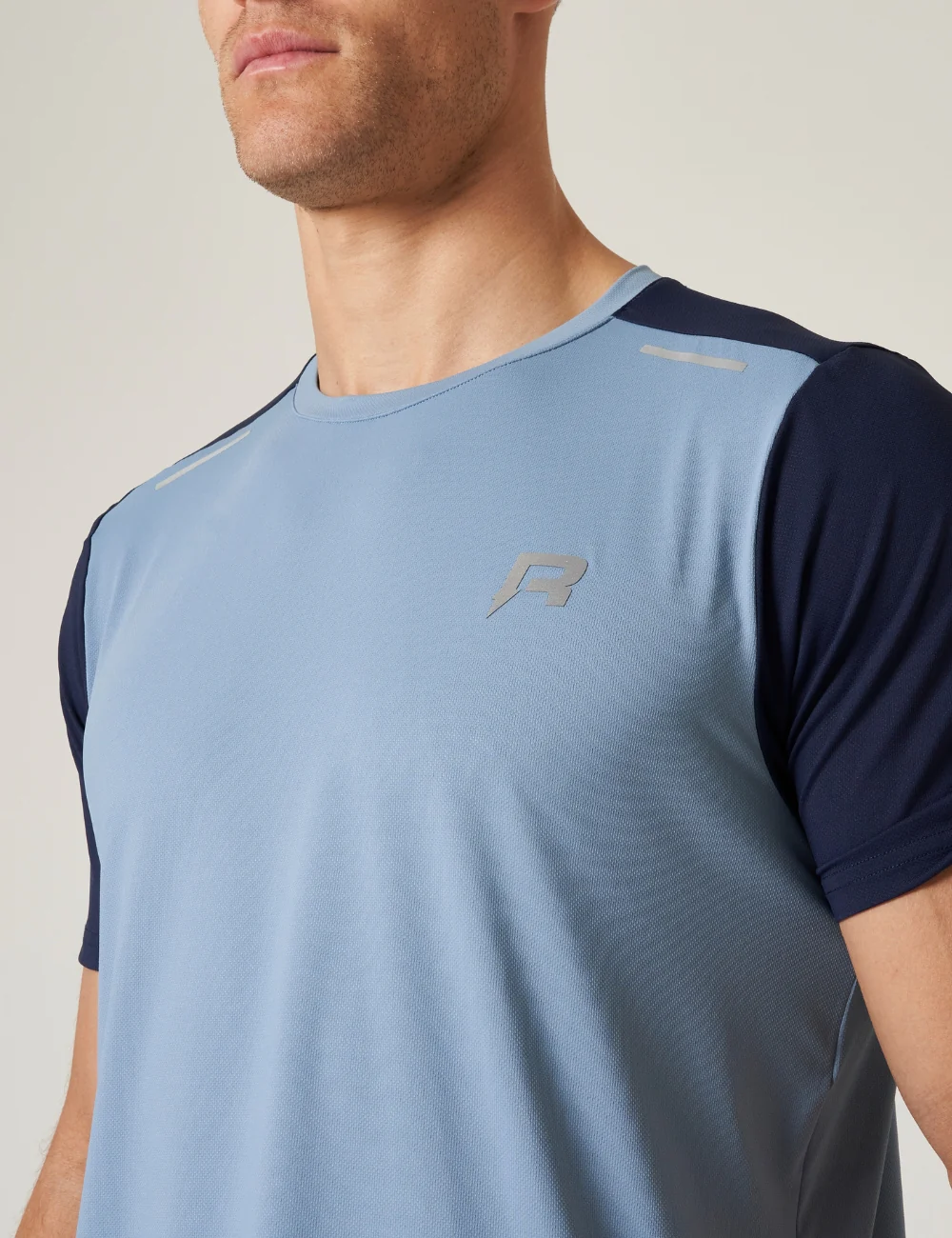 FLIGHT T-SHIRT - DUSTY BLUE / NAVY - Image 3
