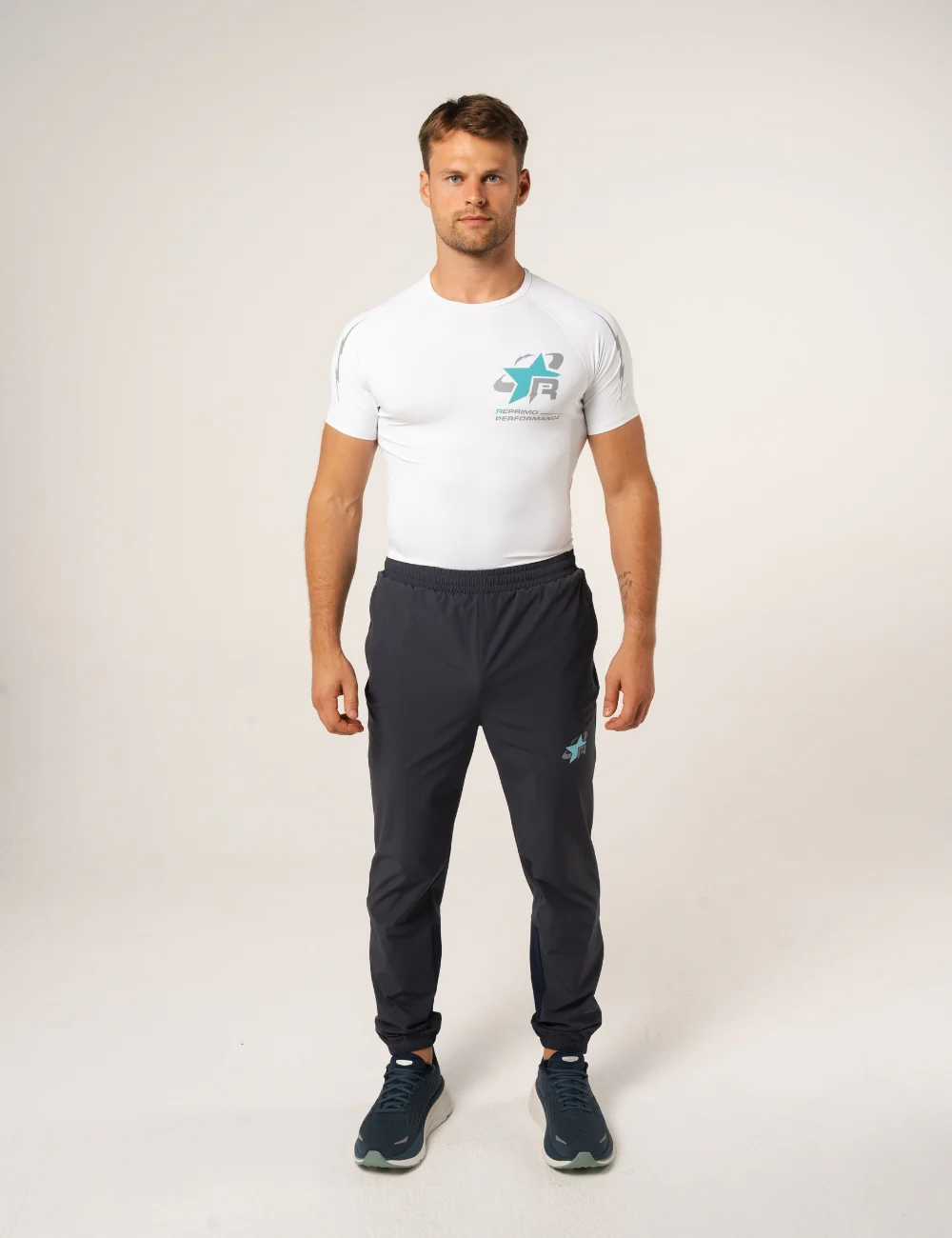 RP BASE LAYER T-SHIRT - WHITE / CYAN - Image 4