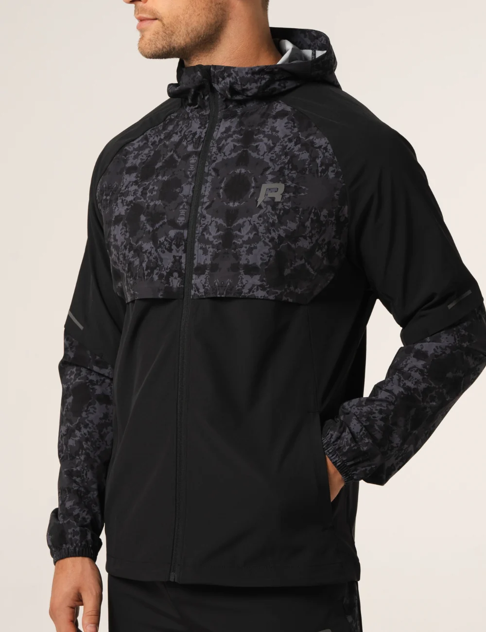 SHIBORI HYBRID WINDBREAKER - BLACK - Image 3