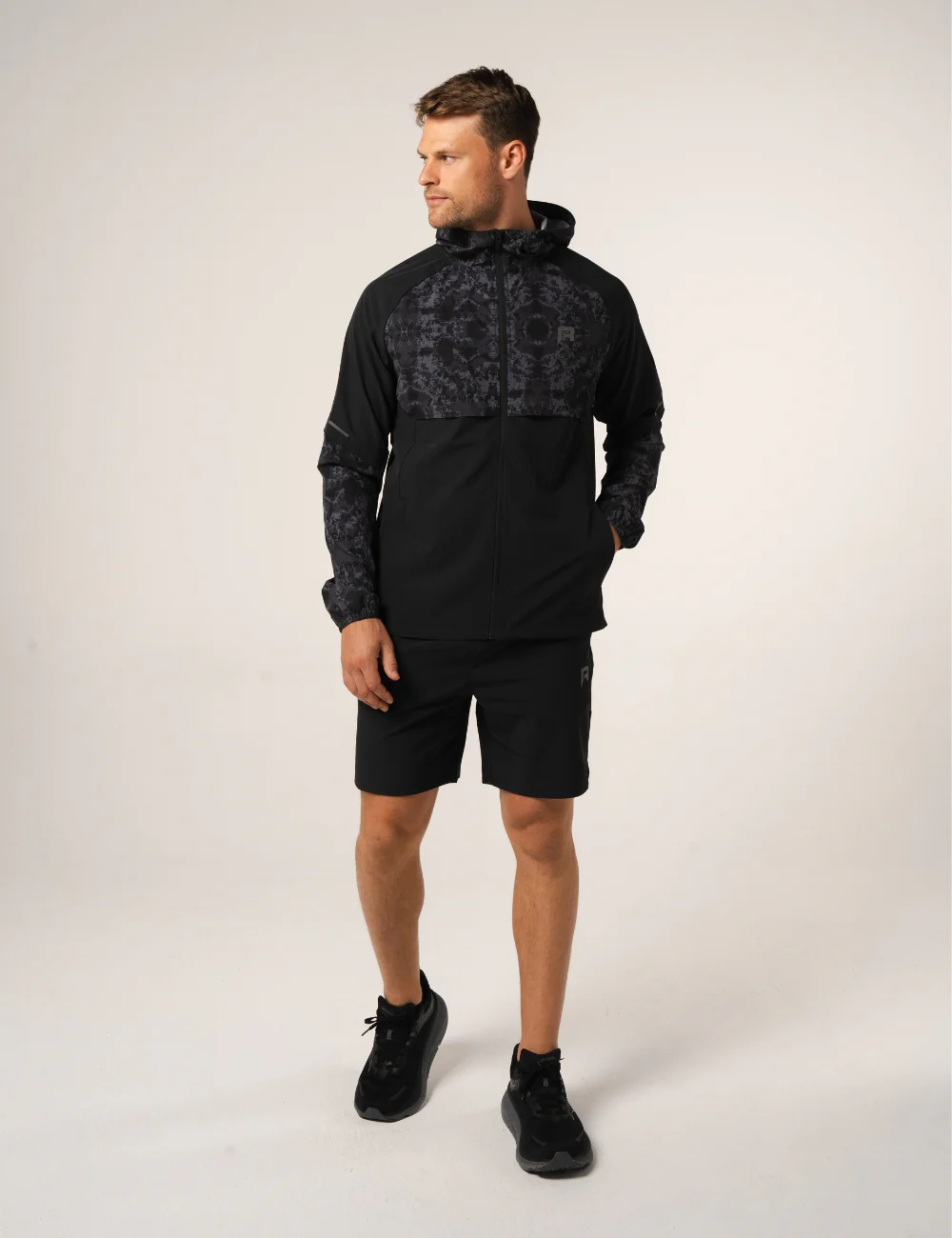 SHIBORI HYBRID WINDBREAKER - BLACK - Image 4