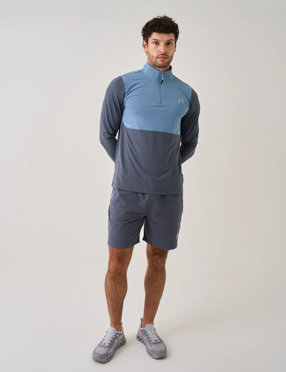 SUMMIT QUARTER ZIP - DUSTY BLUE / TURBULENCE - Image 5