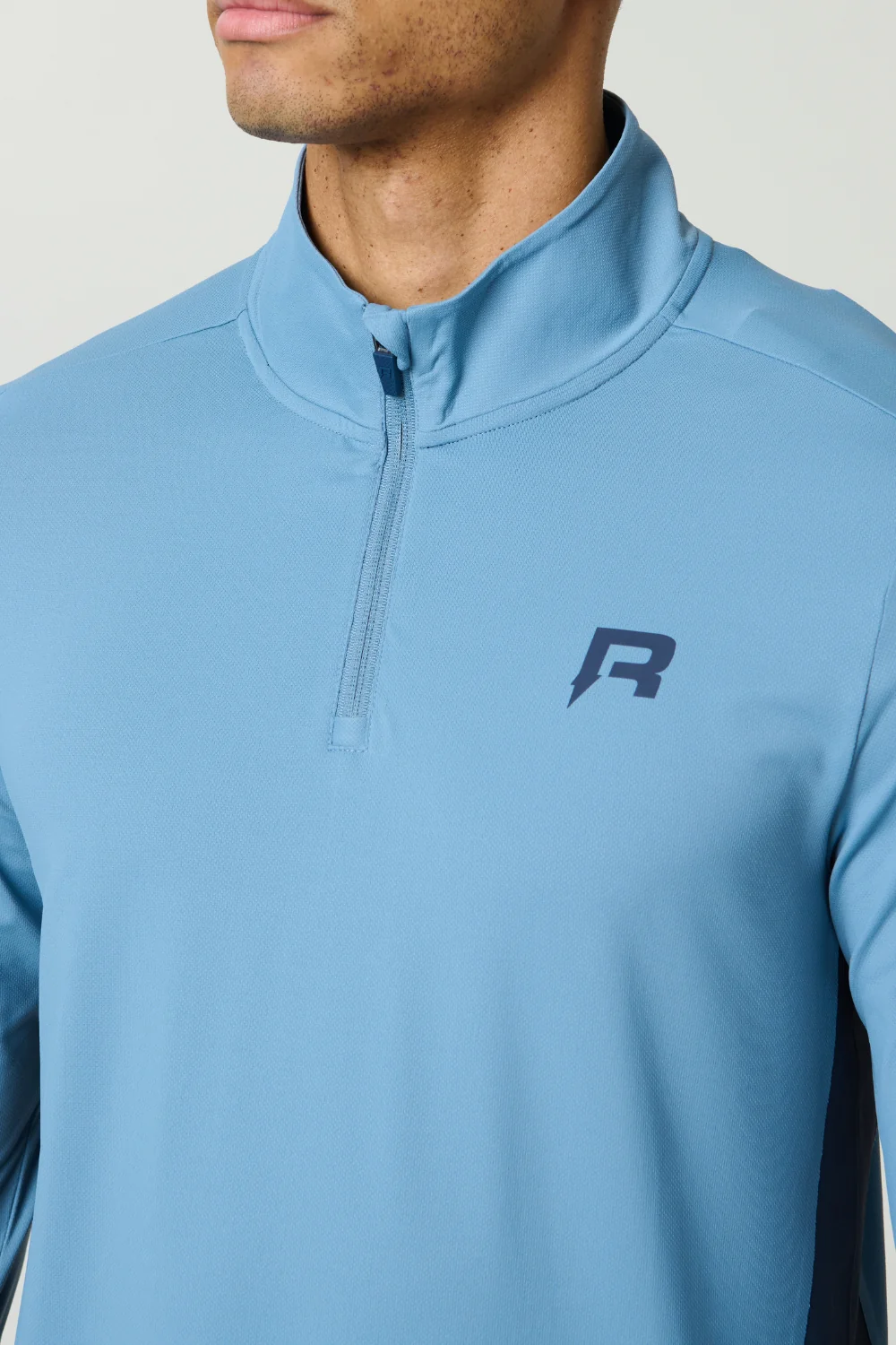 VORTEX QUARTER ZIP - DUSTY BLUE / INK BLUE - Image 3