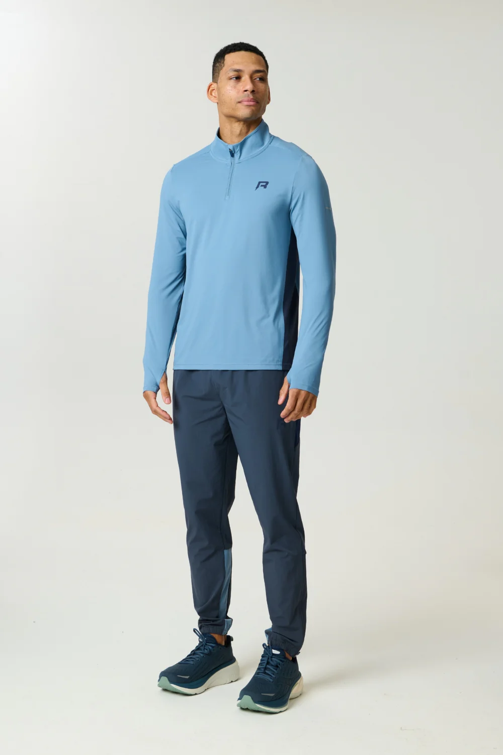 VORTEX QUARTER ZIP - DUSTY BLUE / INK BLUE - Image 4